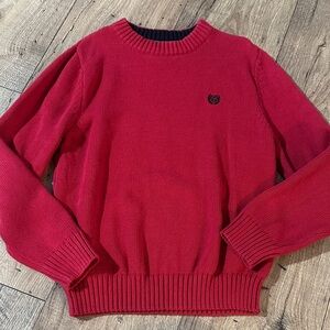 Boys Chaps red/navy Crew Neck Sweater